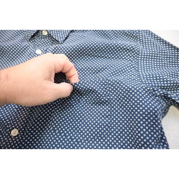 J Crew Light Weight Chambray Button Up Shirt Blue Long Sleeve Mens Sz Large - Picture 6 of 9